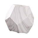 Modern Decoration White Ceramic Flower Vase Geometry Craft Creative Gift M