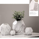 Modern Decoration White Ceramic Flower Vase Geometry Craft Creative Gift M