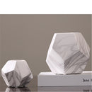 Modern Decoration White Ceramic Flower Vase Geometry Craft Creative Gift L