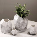 Modern Decoration White Ceramic Flower Vase Geometry Craft Creative Gift XL