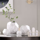 Modern Decoration White Ceramic Flower Vase Geometry Craft Creative Gift XL