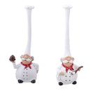 2x Resin Restaurant Top Chef Hat Statues Coffee Shop Tabletop Art Decorative Ornaments