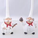 2x Resin Restaurant Top Chef Hat Statues Coffee Shop Tabletop Art Decorative Ornaments