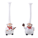 2x Resin Restaurant Top Chef Hat Statues Coffee Shop Tabletop Art Decorative Ornaments