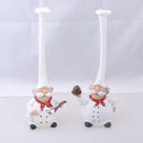 2x Resin Restaurant Top Chef Hat Statues Coffee Shop Tabletop Art Decorative Ornaments