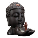 Home decor Backflow incense burner incense holder ceramic monks censer 6inch