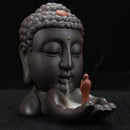 Home decor Backflow incense burner incense holder ceramic monks censer 6inch