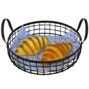 Nordic Black Iron Wire Bananas Apples Fruit Storage Basket, Food Serving Bowl, Bread Snacks Holder Bowl perfect for Tea Party, Wedding, Birthday, Holidays Party Supplies