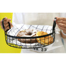 Nordic Black Iron Wire Bananas Apples Fruit Storage Basket, Food Serving Bowl, Bread Snacks Holder Bowl perfect for Tea Party, Wedding, Birthday, Holidays Party Supplies