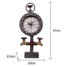 Valves Pipes Faucet Metal Industrial Clock Garage Artwork Office Home Desk Table Decor
