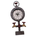Valves Pipes Faucet Metal Industrial Clock Garage Artwork Office Home Desk Table Decor