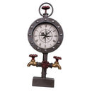 Valves Pipes Faucet Metal Industrial Clock Garage Artwork Office Home Desk Table Decor
