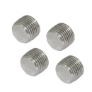 4pcs 1/2'' PT Stainless Steel Plug Hex Socket Drive Corrosion Resistant DIN 906 for Machinery Pipe and Fittings