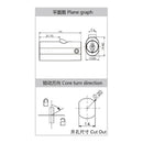 Zinc alloy Lock for Filing Cabinet Mailbox Drawer Cupboard Locker + 2 Keys