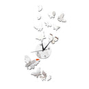 Butterfly 3D Mirror Wall Sticker Clock Decorative Wall Clock For Home Office Decoration