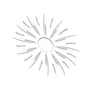Set Acrylic 3D SUN Mirror Wall Sticker Wall Decal Art Decor DIY Silver