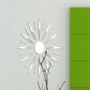 Set Acrylic 3D SUN Mirror Wall Sticker Wall Decal Art Decor DIY Silver