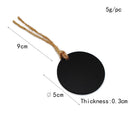10pcs 5cm Dia Round Wooden Double-Sided Mini Chalkboard Signs Reusable Message Notes Board Sign with Hanging String