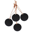 10pcs 5cm Dia Round Wooden Double-Sided Mini Chalkboard Signs Reusable Message Notes Board Sign with Hanging String