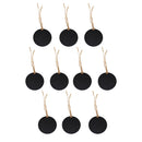 10pcs 5cm Dia Round Wooden Double-Sided Mini Chalkboard Signs Reusable Message Notes Board Sign with Hanging String