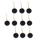 10pcs 5cm Dia Round Wooden Double-Sided Mini Chalkboard Signs Reusable Message Notes Board Sign with Hanging String