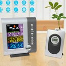 Wireless Digital Alarm Clock with Large Night Lighting LCD Screen Weather Station Table Clock Indoor/Outdoor with Temperature Humidity