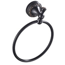 Black Chrome Brass Towel Ring Holder Hanger Bathroom Hardware Bath Accessory