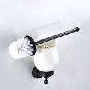 Toilet Brush and Holder Set Longer Brush Handle for Bathroom , Wall Mounted