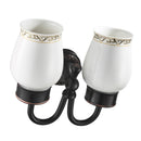 Bathroom Toilet Toothbrush Toothpaste Tumbler Holder - Double Cups, Vintage