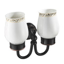 Bathroom Toilet Toothbrush Toothpaste Tumbler Holder - Double Cups, Vintage