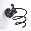 Bathroom Salon Wall Mount Hair Dryer Spiral Holder Rack Storage Organizer