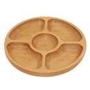 Natural Solid Wooden Snack Candy Biscuit Desert Sushi Plate Food Serving Tray Dish Bowl
