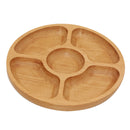 Natural Solid Wooden Snack Candy Biscuit Desert Sushi Plate Food Serving Tray Dish Bowl
