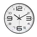 Large Number Wall Clock 12'' Silent Non-ticking Quartz Decorative Wall Clock Modern Style Good for Living Room Home Office White