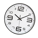 Large Number Wall Clock 12'' Silent Non-ticking Quartz Decorative Wall Clock Modern Style Good for Living Room Home Office White
