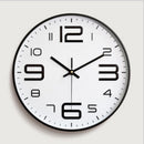 Large Number Wall Clock 12'' Silent Non-ticking Quartz Decorative Wall Clock Modern Style Good for Living Room Home Office White