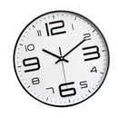 Large Number Wall Clock 12'' Silent Non-ticking Quartz Decorative Wall Clock Modern Style Good for Living Room Home Office White