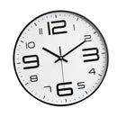 Large Number Wall Clock 12'' Silent Non-ticking Quartz Decorative Wall Clock Modern Style Good for Living Room Home Office White