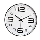 Large Number Wall Clock 12'' Silent Non-ticking Quartz Decorative Wall Clock Modern Style Good for Living Room Home Office White