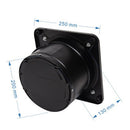 8 Inch Ventilator Extractor Exhaust Fans Blower Bathroom Kitchen Home Black