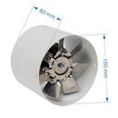 Metal Inline Duct Fan Booster Exhaust Blower Air Cooling Filter Vent 220V 25W 30-35dB