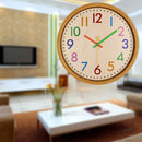 Wooden Effect Living &Bedroom Retro Time Kitchen Wall Clock Quartz Big Watch