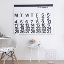 2018 Nordic Style Calendar Home Hanging Decoration White Pages Black Numbers