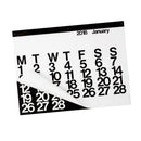 2018 Nordic Style Calendar Home Hanging Decoration White Pages Black Numbers