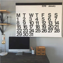 2018 Nordic Style Calendar Home Hanging Decoration White Pages Black Numbers