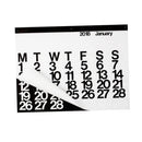 2018 Nordic Style Calendar Home Hanging Decoration White Pages Black Numbers