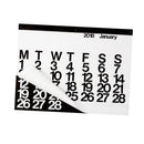 2018 Nordic Style Calendar Home Hanging Decoration White Pages Black Numbers