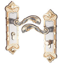 Door Handle Pair Levers on Plate Internal Latch Lock , Home Hardware