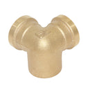 DN15 Brass 3-Way Hose Water Tube Pipe Connector Adapter Tap Pipe Fittings