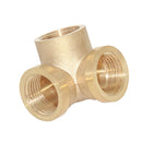DN15 Brass 3-Way Hose Water Tube Pipe Connector Adapter Tap Pipe Fittings